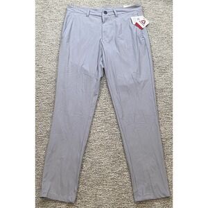 Reebok Men's 32x32 Anchor 5 Pockets Zip Button Pants Gray Steel  Athletic Casual